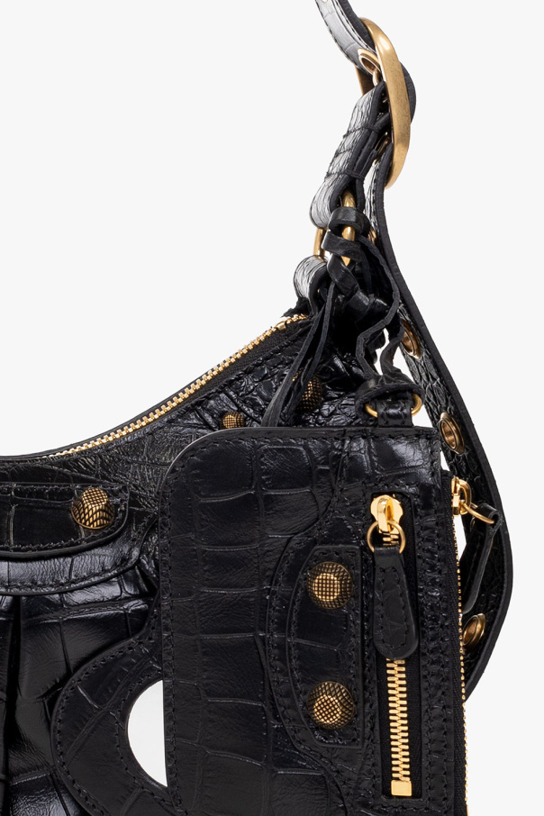 【関税&送料込】Balenciaga Black Satin Le Cagole Xs Shoulder Women's Le Cagole Shoulder Bag Xs in Black | Balenciaga US